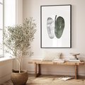 Plakat bez ramy 21x30 - Przesunięte Jabłko - minimalistyczny plakat, jabłko