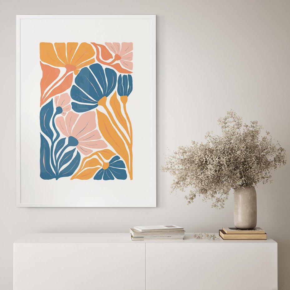 Plakat bez ramy 40x50 - Migotliwe Marzenia - kwiaty, rośliny