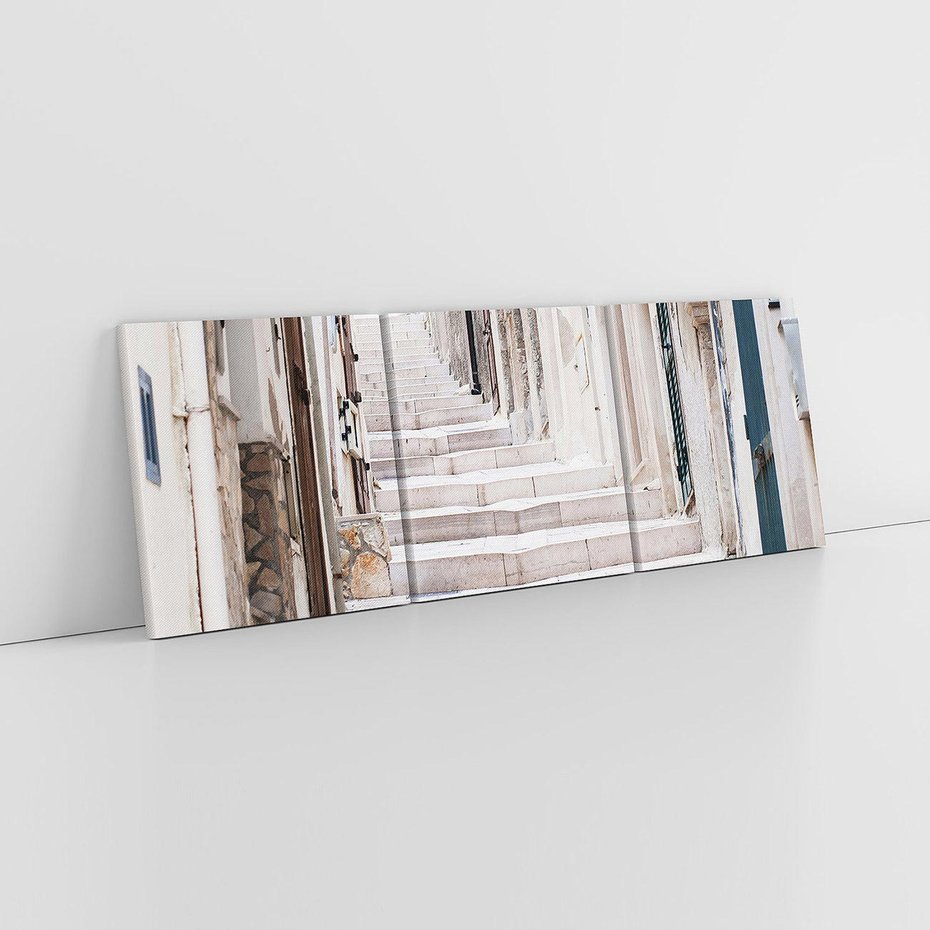 Obraz na płótnie 150x50 - Urokliwa uliczka w perspektywie - uliczka, perspektywa