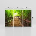Obraz na płótnie 120x80 - Magiczne schody w lesie - schody, las