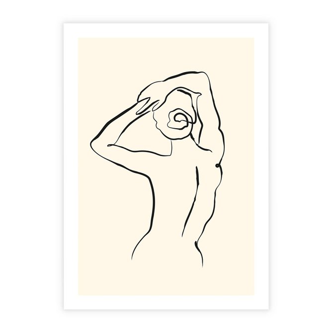 Plakat bez ramy 21x30 - Tajemniczy Rytm - kobieta, posąg