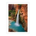 Plakat bez ramy 40x50 - Wodospad wśród majestatycznych gór - wodospad, górski