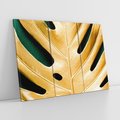 Obraz na płótnie 120x80 - Piękno i Styl - złote, liście