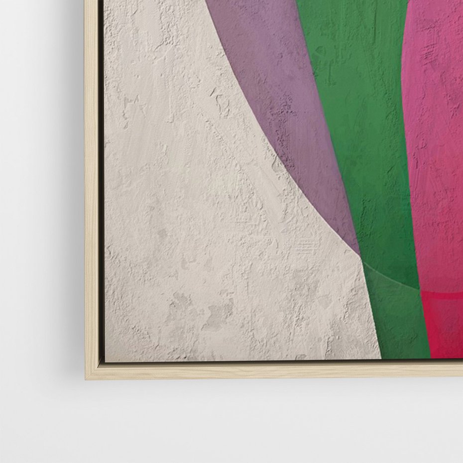 Obraz w ramie 50x70 - Wibracje Kolorów Marzeń - abstrakcyjne dziwne kształty, olejny obraz - rama drewno