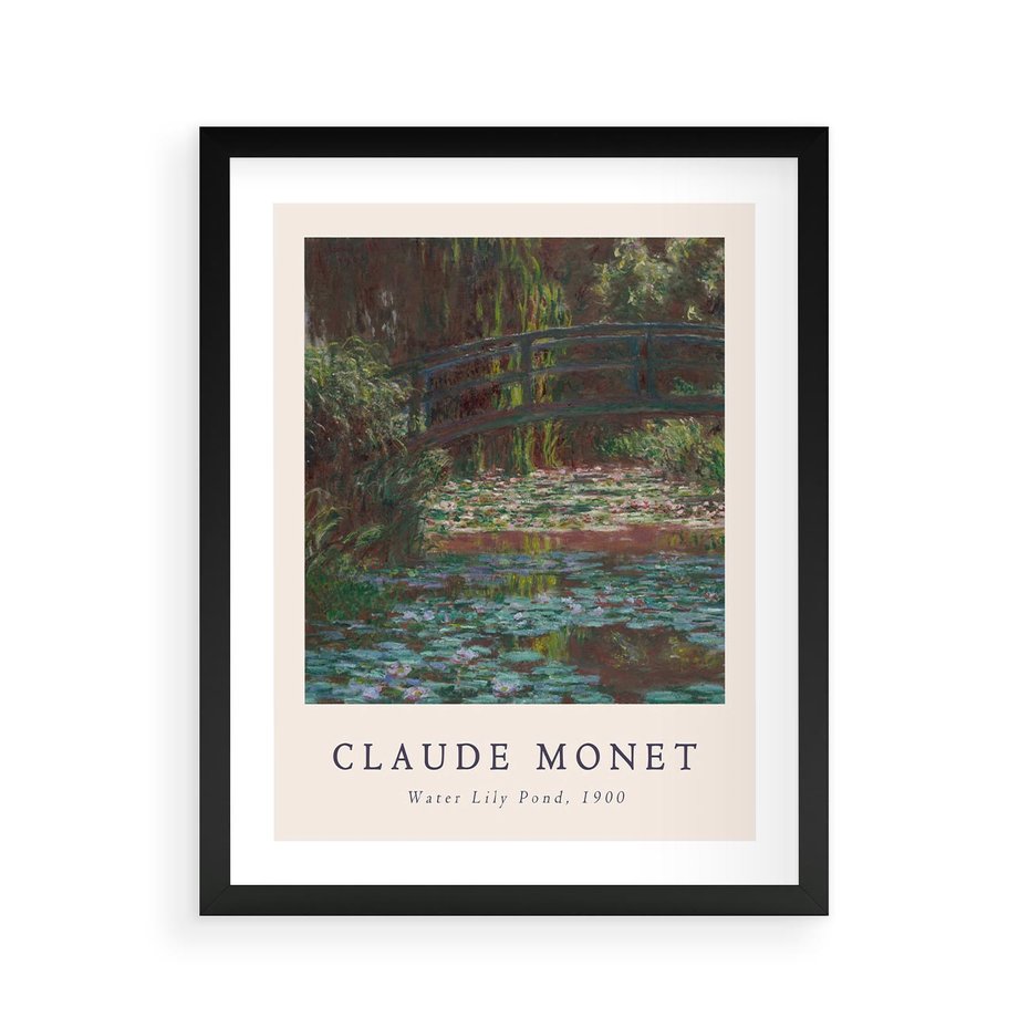 Plakat w ramie 40x50 - Sztuka i Litera - Claude Monet, reprodukcja obrazu - rama czarna