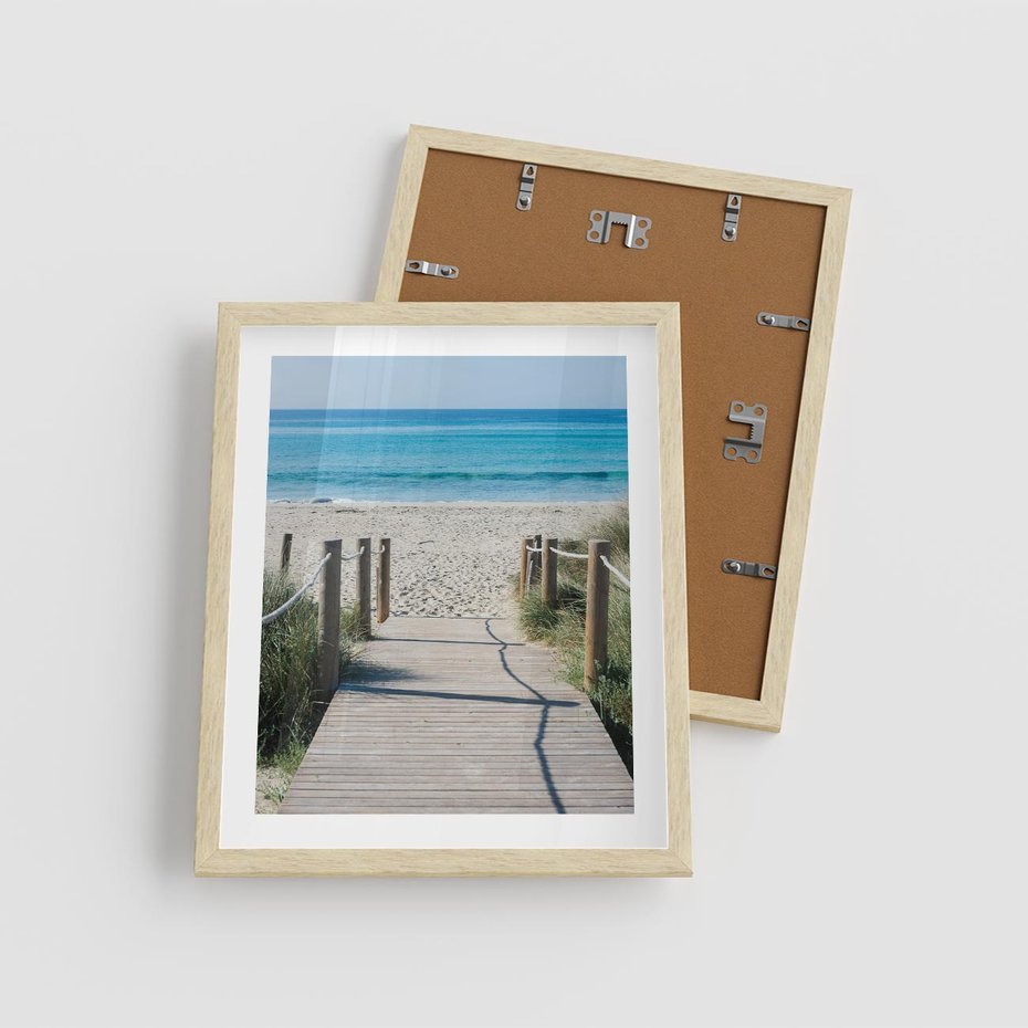 Plakat w ramie 40x50 - Żywa Natura - plaża, morze - rama drewno