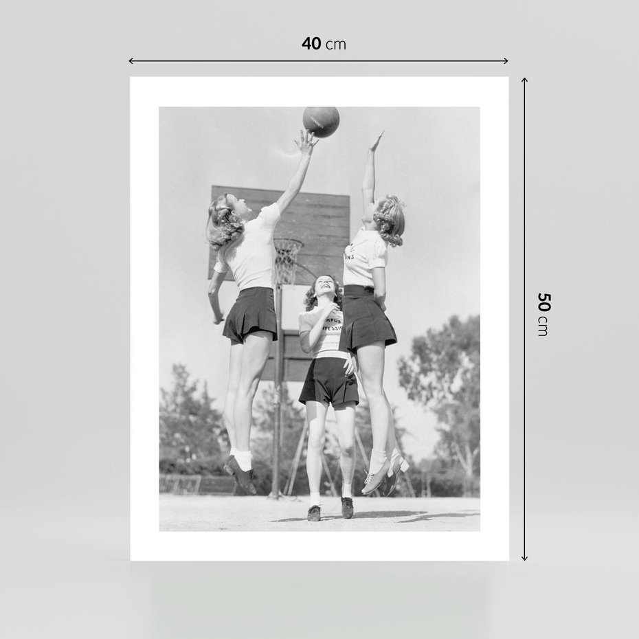 Plakat bez ramy 40x50 - Sport to Zdrowie - retro zdjęcie, czarno białe