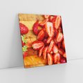 Obraz na płótnie 60x60 - Truskawki - Smak Lata w Owocowym Ogrodzie - truskawki, owoce