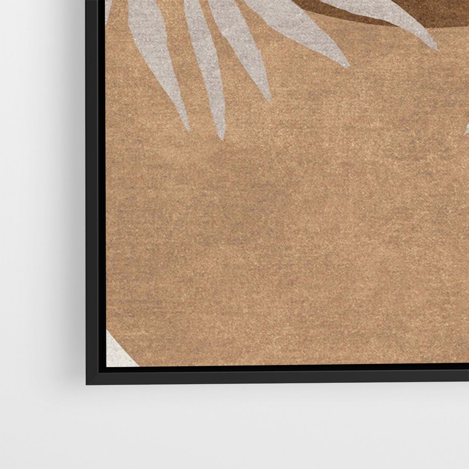 Obraz w ramie 50x70 - Kompozycje ukrytych myśli - symetria, dwa koła po środku - rama czarna