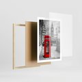Plakat w ramie 50x70 - Kontrastująca Budka w Londynie - Londyn, budka - rama drewno