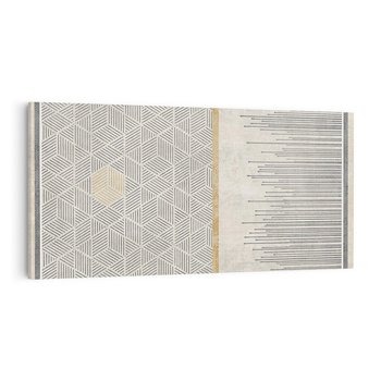 Obraz na płótnie 120x60 - Drobny Print Klasyki - geometryczne linie, styl mid century