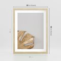Plakat w ramie 30x40 - Natury Szlachetność - złote, liście - rama drewno