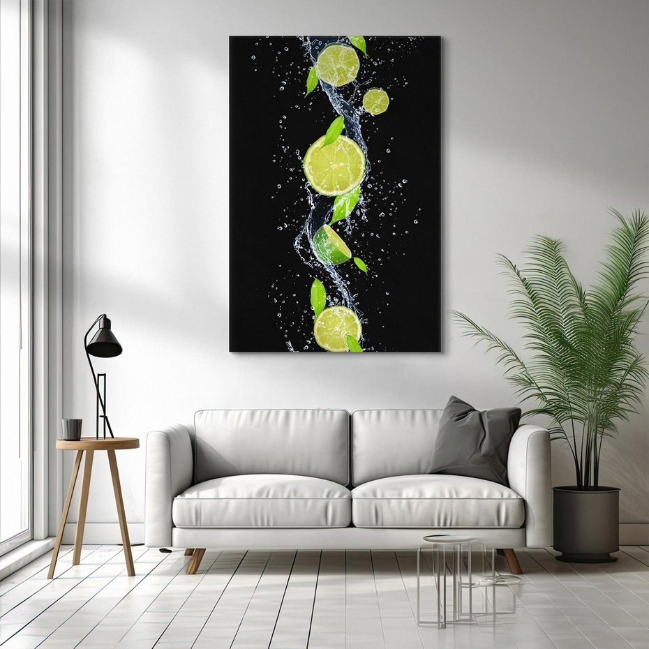 Obraz na płótnie 50x70 - Świeżość Cytrusów - limonki, cytryny