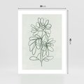 Plakat bez ramy 30x40 - Spokojne Poddanie Naturze - zielony plakat, roślinne inspiracje