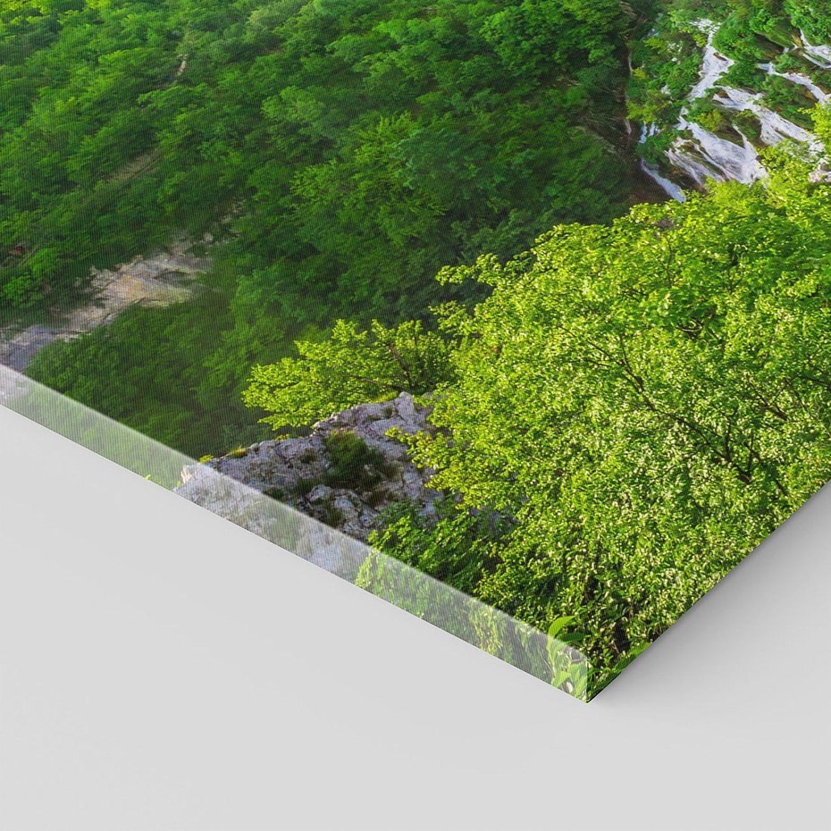 Obraz na płótnie 150x50 - Jeziora Pitwickie: urok Chorwacji - Jeziora, Pitwickie