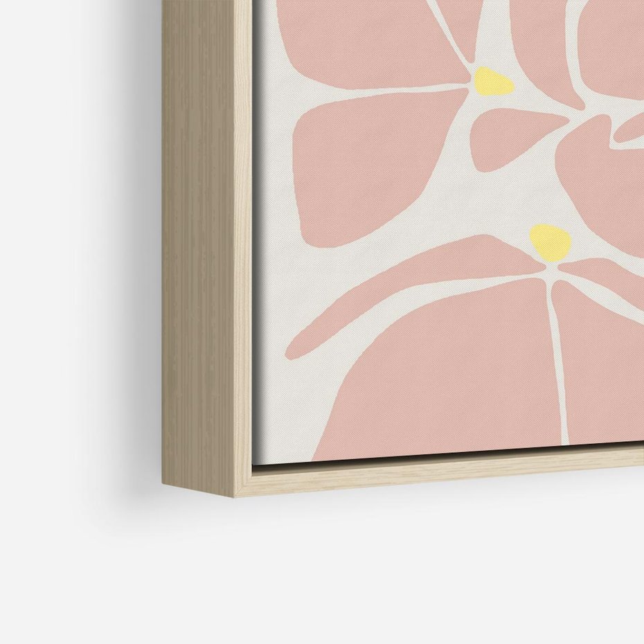 Obraz w ramie 80x80 - Rozplątane Akwarelowe Formy - abstrakcyjne boho kwiaty, kompozycja - rama drewno