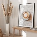 Plakat w ramie 40x50 - Kawa w Perfekcji - kawa w filiżance, cappuccino - rama czarna