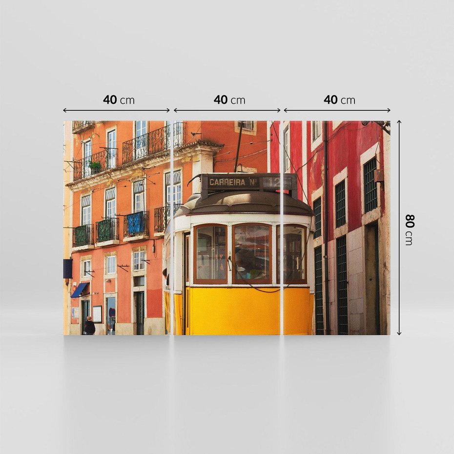 Obraz na płótnie 120x80 - Urok tramwaju w Lizbonie - Lizbona, tramwaj