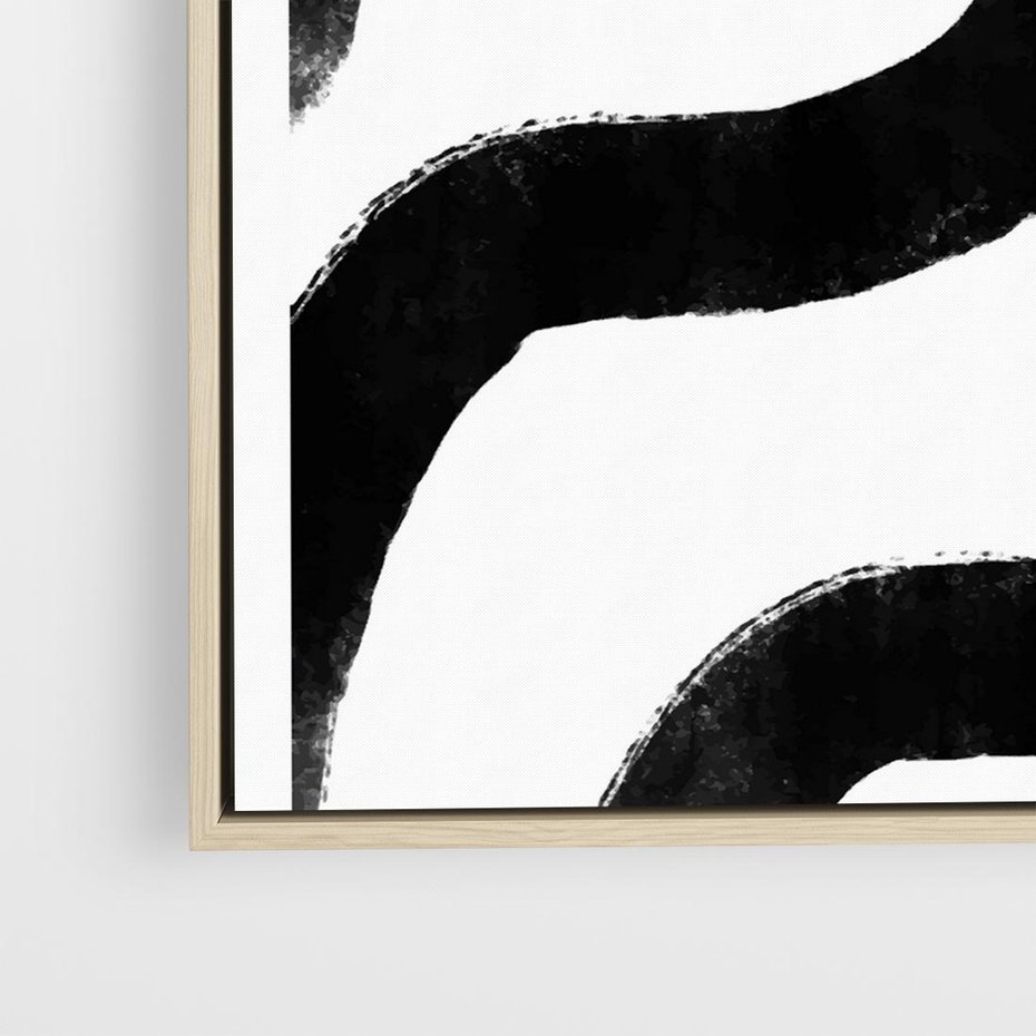 Obraz w ramie 80x80 - Wibracje Plam - abstrakcja, minimalizm - rama drewno