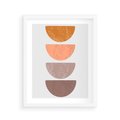 Plakat w ramie 40x50 - Minimalizm i Geometria - minimalistyczny obraz, mid-century styl - rama biała