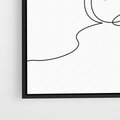 Obraz w ramie 50x70 - Minimalistyczna Przejażdżka - szkic, minimalizm - rama czarna