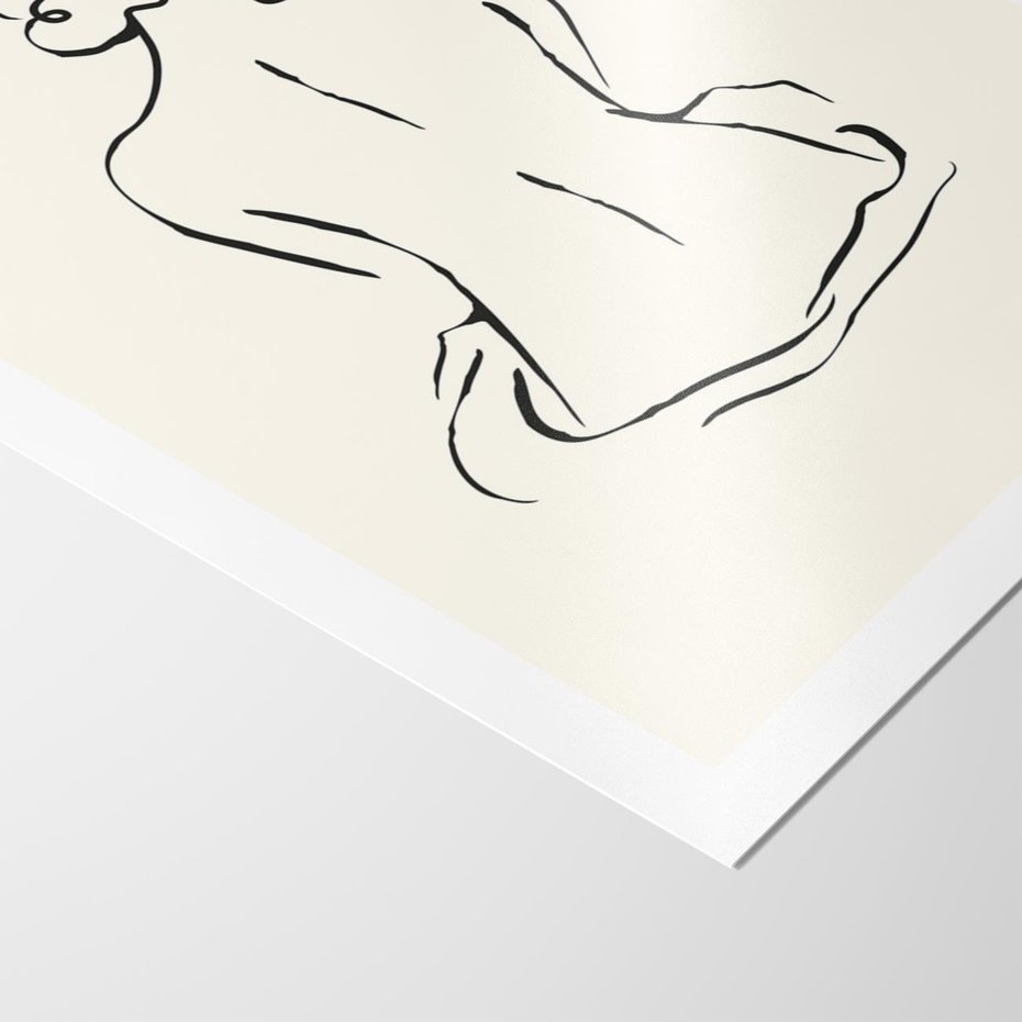 Plakat bez ramy 21x30 - Migotliwa Symfonia - kobieta akt, minimalizm