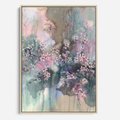 Obraz w ramie 70x100 - Efemeryczne Kwitnienie Drzew - akwarela, rozmyte pastelowe tłó - rama drewno