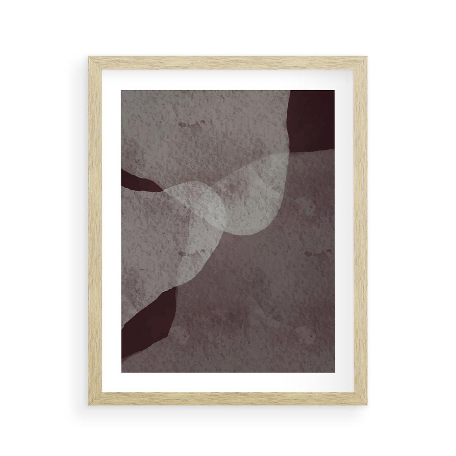 Plakat w ramie 40x50 - Obce Odcienie - mroczny plakat, nowoczesne wnętrza - rama drewno