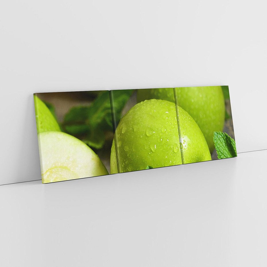 Obraz na płótnie 120x40 - Jabłkowa kolorystyka - jabłka, owoce