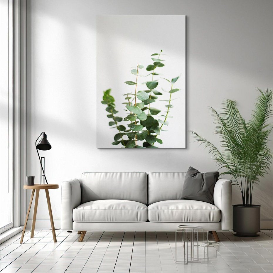 Obraz na płótnie 80x120 - Żywa eukaliptusowa zieleń - eukaliptus, zielone