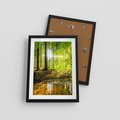 Plakat w ramie 30x40 - Las nad Wodą - las, woda - rama czarna
