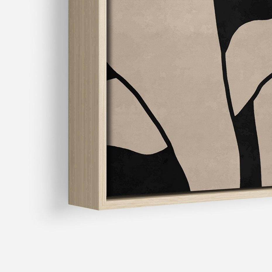 Obraz w ramie 50x70 - Nocne Pochłonięcia - abstrakcyjne linie, mroczny plakat - rama drewno