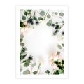 Plakat bez ramy 50x70 - Róże i Zielone Liście - kompozycja kwiatowa, róże