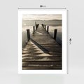 Plakat bez ramy 30x40 - Pomost nad jeziorem - pomost, jezioro