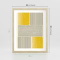 Plakat w ramie 40x50 - Geometria w Ruchu - geometria, proste linie - rama drewno
