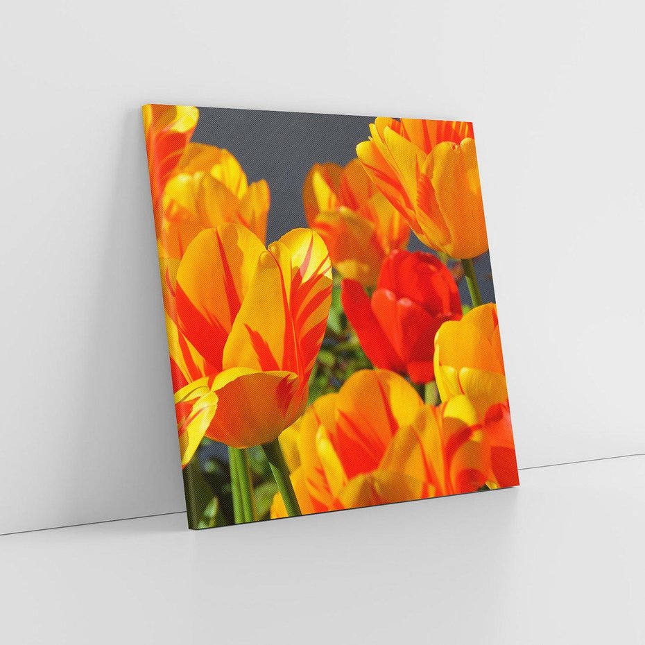 Obraz na płótnie 30x30 - Kwiatowa Harmonia - kwiaty, kwiat