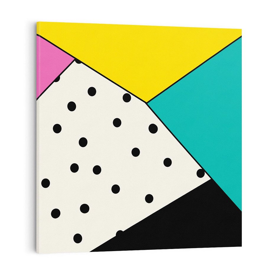 Obraz na płótnie 70x70 - Wesołe Geometryczne Kształty - geometryczne kształty, abstrakcja