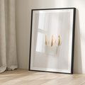 Plakat bez ramy 30x40 - Delikatność w Bieli - białe ciateczka. makaroniki, minimalistyczne zdjęcie