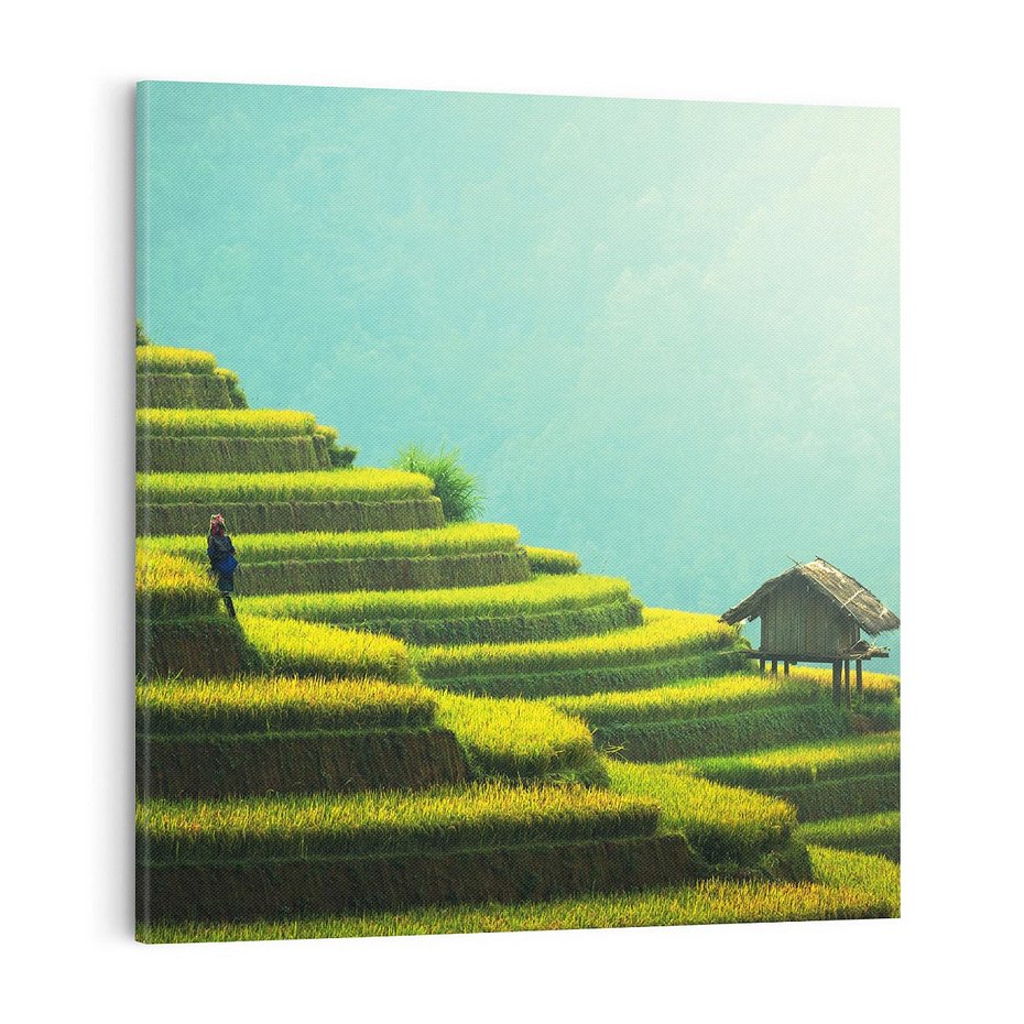 Obraz na płótnie 70x70 - Góry Azji: Siła i Urok Natury - Azja, góry