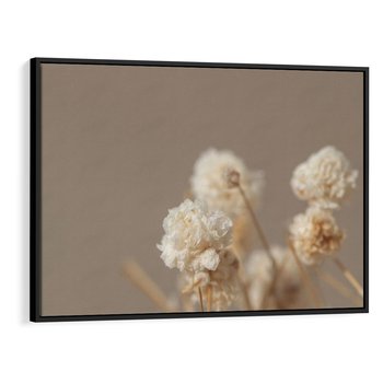 Obraz w ramie 70x50 - Przezroczyste piękno - gipsówka, suche - rama czarna