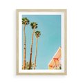Plakat w ramie 50x70 - Letnie Marzenia - palmy, na tle nieba - rama drewno