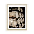Plakat w ramie 40x50 - Tradycyjne Beczki - beczki, rustykalna fotografia - rama drewno