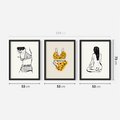Zestaw obrazy w ramie 50x70 galeria - Kobiece, plakaty, bielizna, garderoba - rama czarna