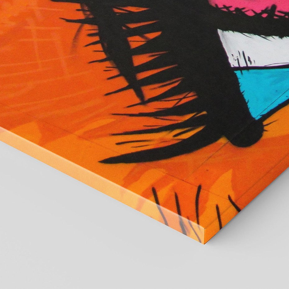 Obraz na płótnie 140x70 - Artystyczne spojrzenie: oko w graffiti - oko, graffiti