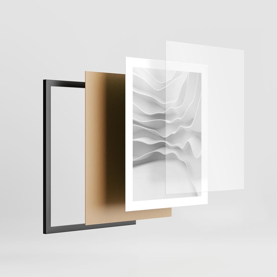 Plakat w ramie 30x40 - Żywa Natur - 3d, abstrakcja - rama czarna