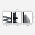 Zestaw obrazy w ramie 50x70 galeria - Nowoczesne, architektura, city - rama czarna