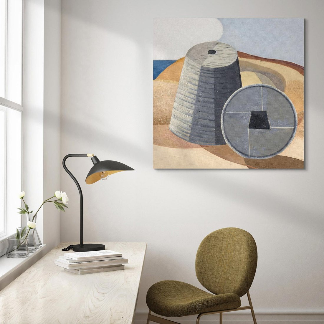Obraz na płótnie 50x50 - Mineral Objects (1935), Paul Nash - Reprodukcja - reprodukcja, obraz na płótnie
