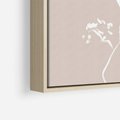 Obraz w ramie 50x70 - Harmonijne Mini Boho - minimalistyczny delikatny obraz, beżowe odcienie - rama drewno