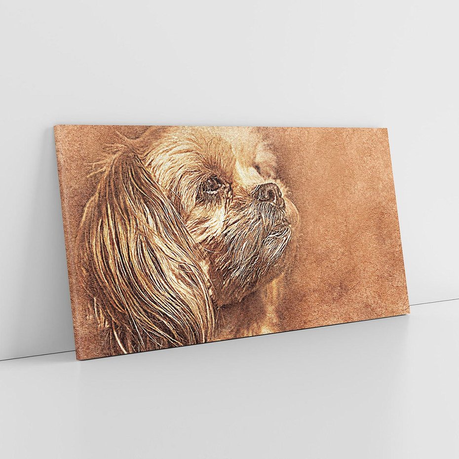 Obraz na płótnie 100x50 - Sztuka abstrakcyjna: Pies - pies, sztuka