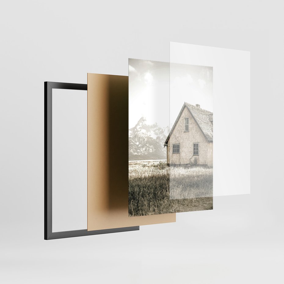 Zestaw obrazy w ramie 30x40 galeria - Rustykalny, cytat, dom - rama czarna
